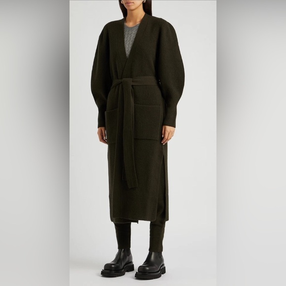 A.L.C. Sweaters - ALC Nora Longline Cashmere Blend Cardigan - Olive Green